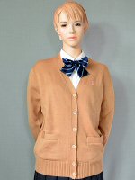 女子ニットカーディガン ベージュ